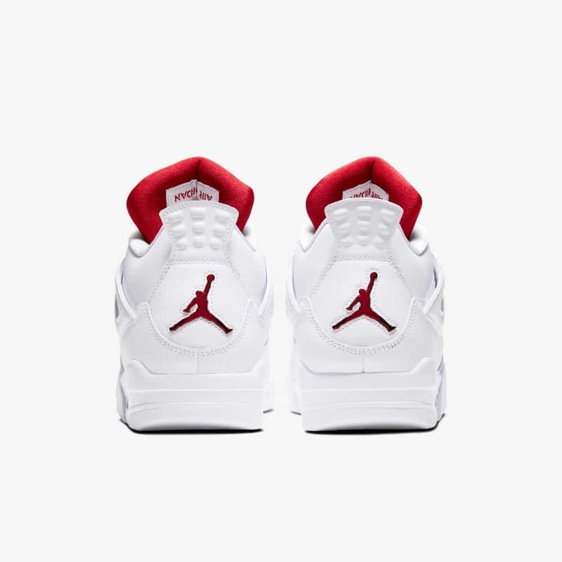 All red jordan retro 4 online